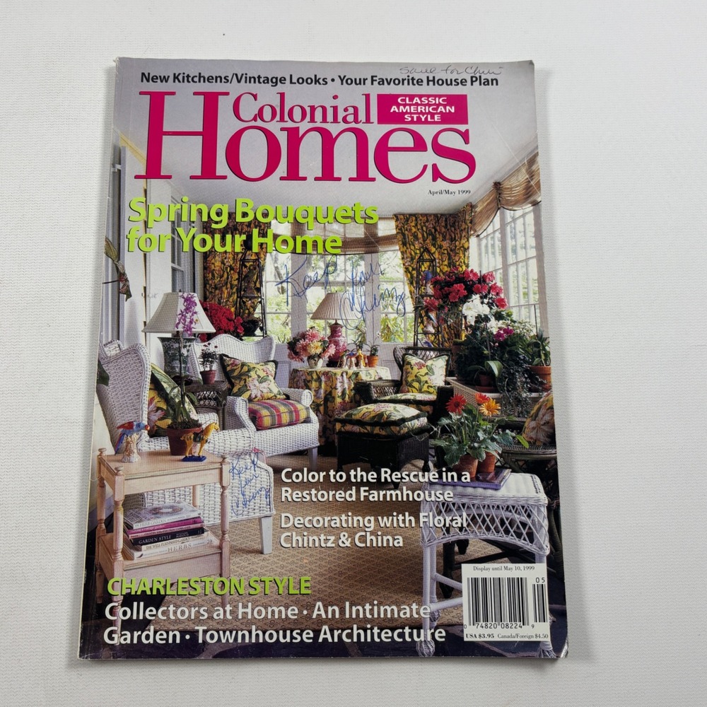 Colonial Homes Magazine April May 1999 Classic American Style Spring Bouquets